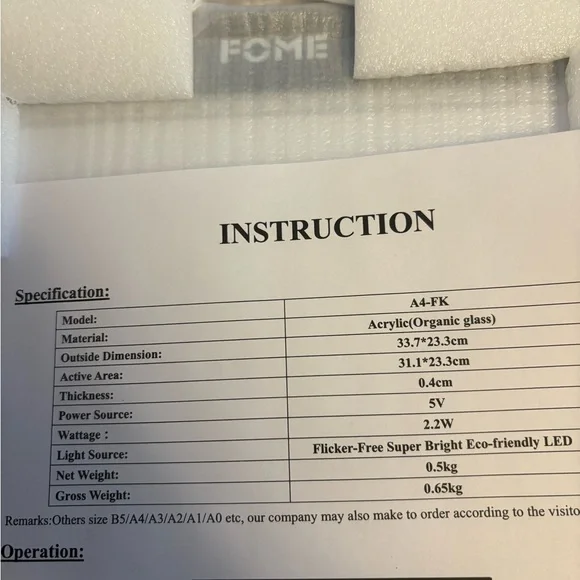 FOME A4 Light Box - Picture 4 of 4